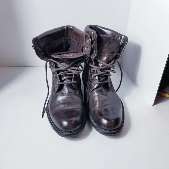 J&amp;M 1850 MEN'S ITALY SHEARLING BOOTS SIZE 9.5