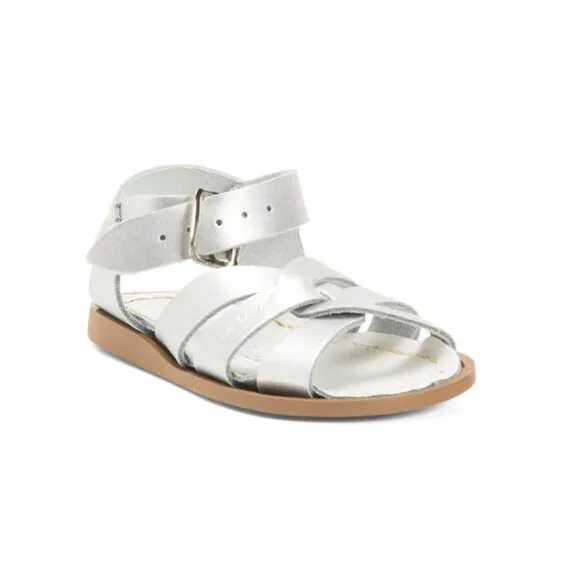 JANIE AND JACK Silver Salt Water Original Sandals (Baby Toddler)