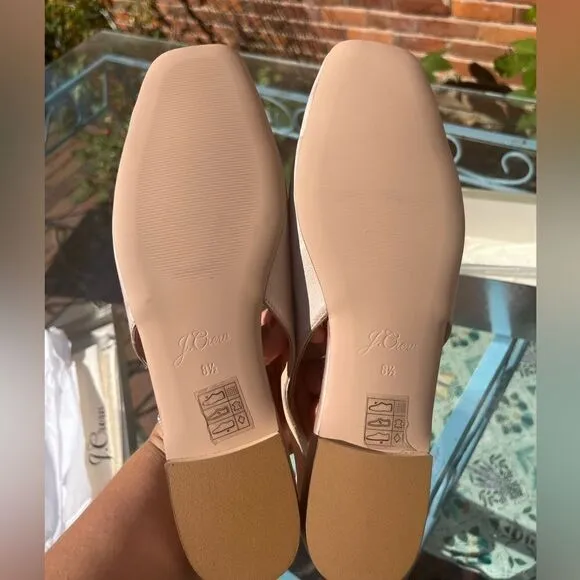 J Crew Anya Slingback Flats with Crystal Bow NIB