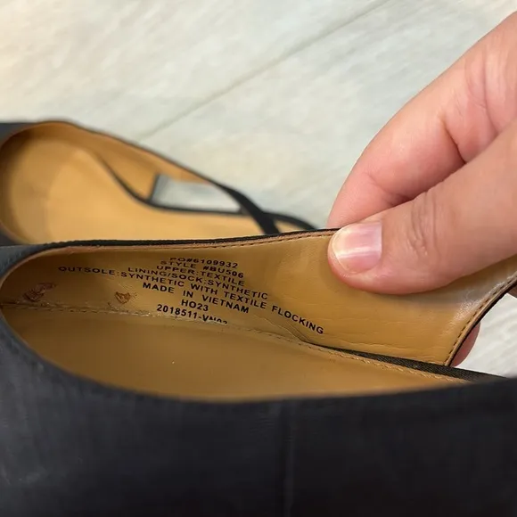 J.Crew Black Slingback Flats with pearl details size 7 1/2