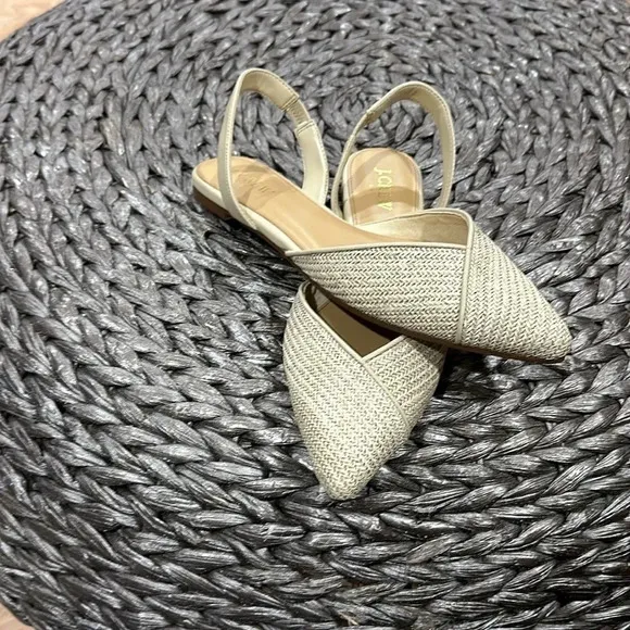 J.Crew factory Woven slingback flats