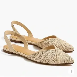 J.Crew factory Woven slingback flats