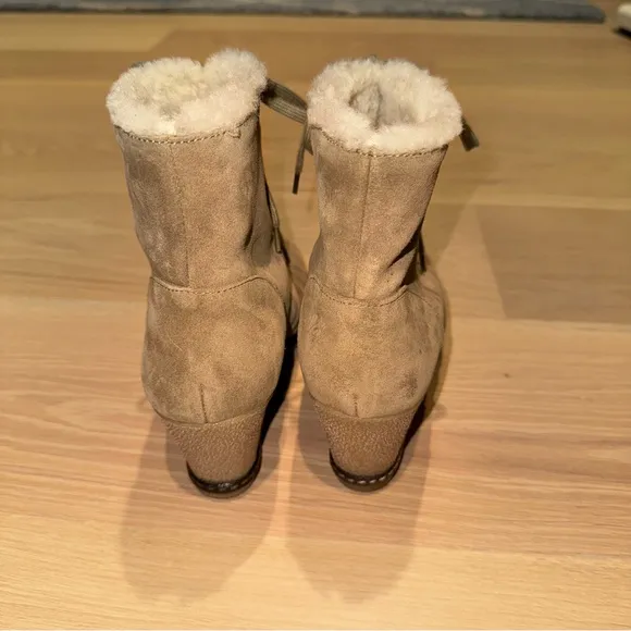 J.Crew MacAlister shearling wedge boots 8