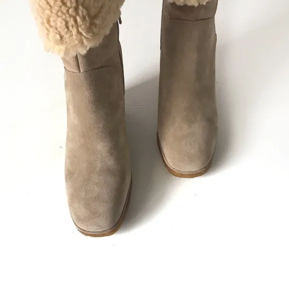Jeffrey Campbell Alaskan faux shearling suede boots