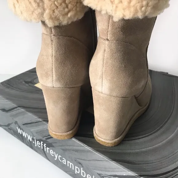 Jeffrey Campbell Alaskan faux shearling suede boots