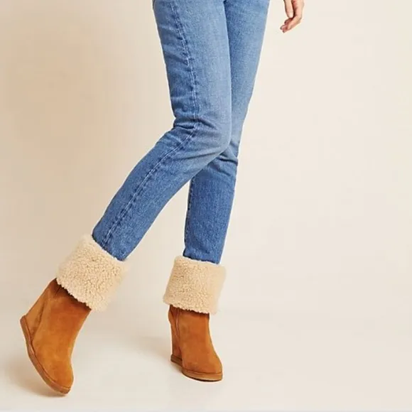Jeffrey Campbell Alaskan faux shearling suede boots