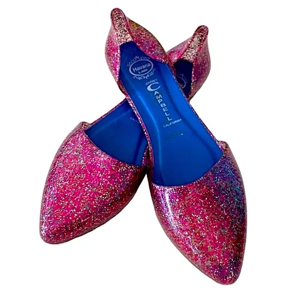 Jeffrey Campbell Havana Last d’Orsay Jelly Love Pointy Toe Sparkle Flats