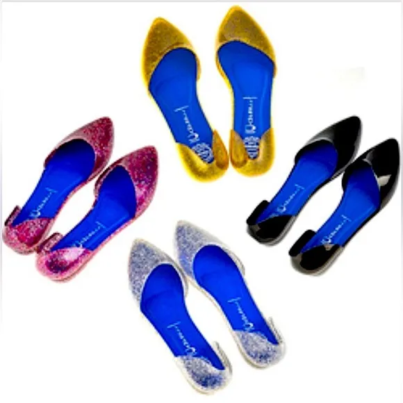 Jeffrey Campbell Havana Last d’Orsay Jelly Love Pointy Toe Sparkle Flats