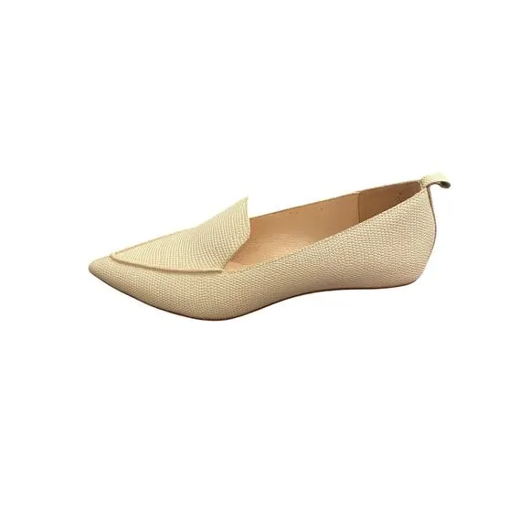Jeffrey Campbell Viona Lizard Embossed Loafers Pointed Toe Sculpted Boho Heel 6