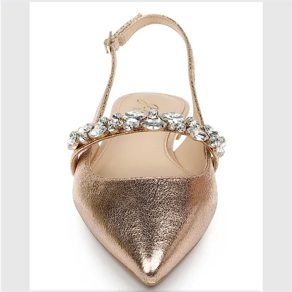 JEWEL BADGLEY MISCHKA Bambi Slingback Evening Flats Size 8 New with Box
