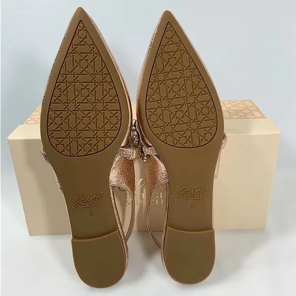 JEWEL BADGLEY MISCHKA Bambi Slingback Evening Flats Size 8 New with Box