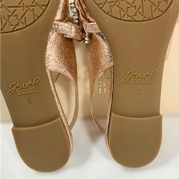 JEWEL BADGLEY MISCHKA Bambi Slingback Evening Flats Size 8 New with Box