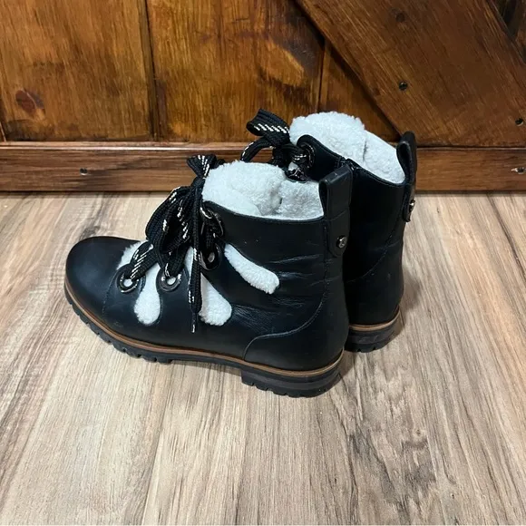 JIMMY CHOO Bei Shearling &amp; Leather Hiking Boots