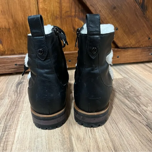 JIMMY CHOO Bei Shearling &amp; Leather Hiking Boots