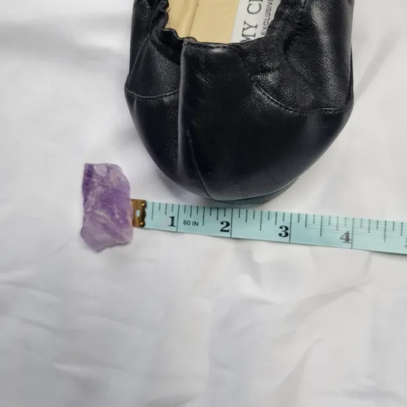 Jimmy Choo Black Flats with Square Toe Design