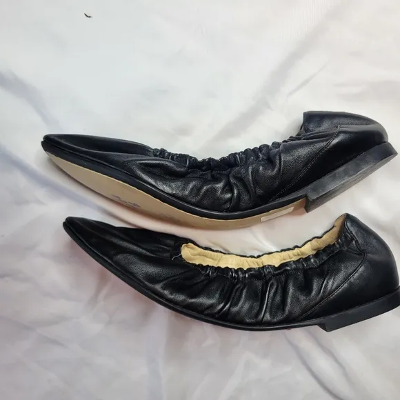 Jimmy Choo Black Flats with Square Toe Design