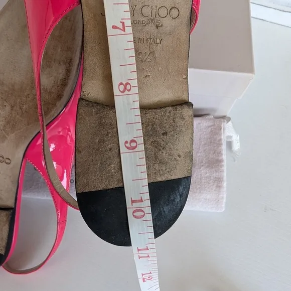 Jimmy Choo Pink Patent Leather Flats with Bow