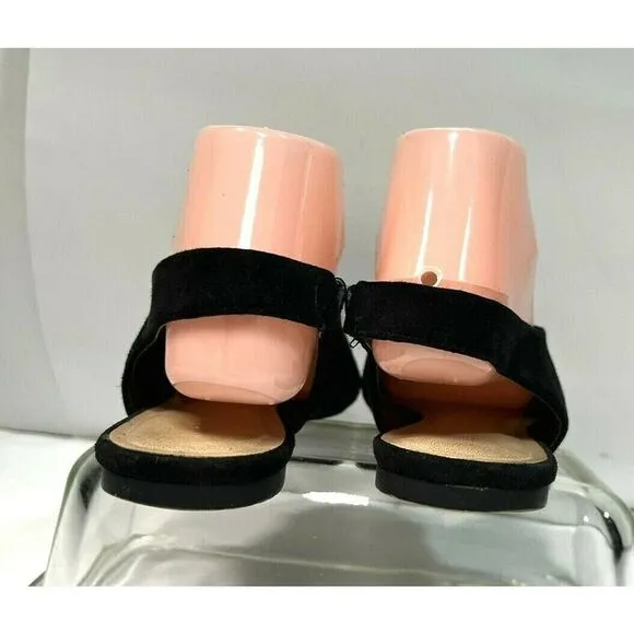 Joe’s Jeans Black Suede Shoes Slingback Flats Pointy Toes