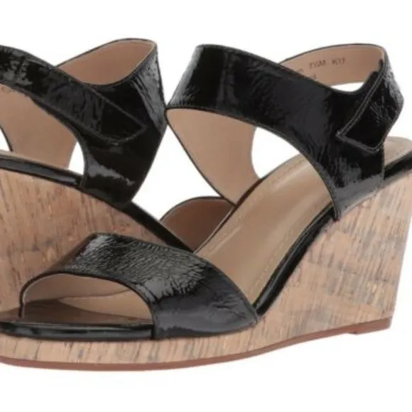 Johnston &amp; Murphy $198 Glenna Black Sandals SZ 10