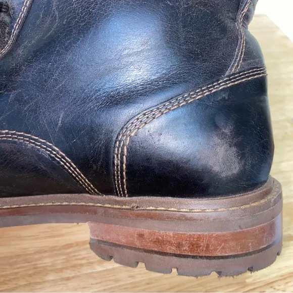 Johnston &amp; Murphy Boots Mens Size 11 M Leather Barrett Moc Toe Shearling Brown
