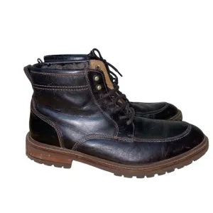 Johnston &amp; Murphy Boots Mens Size 11 M Leather Barrett Moc Toe Shearling Brown
