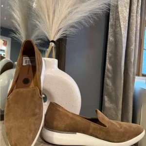 Johnston &amp; Murphy Brown Suede Slip-On Loafers