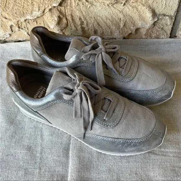 Johnston &amp; Murphy Jules Sneakers Suede Leather Retro Size 7 M 90s y2k