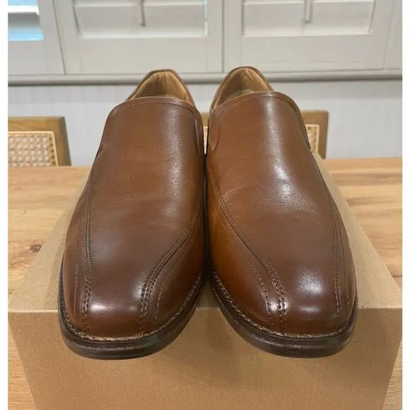 Johnston &amp; Murphy Lewis Venetian Loafers Tan Full Grain Size 9.5 NWOB Dressy