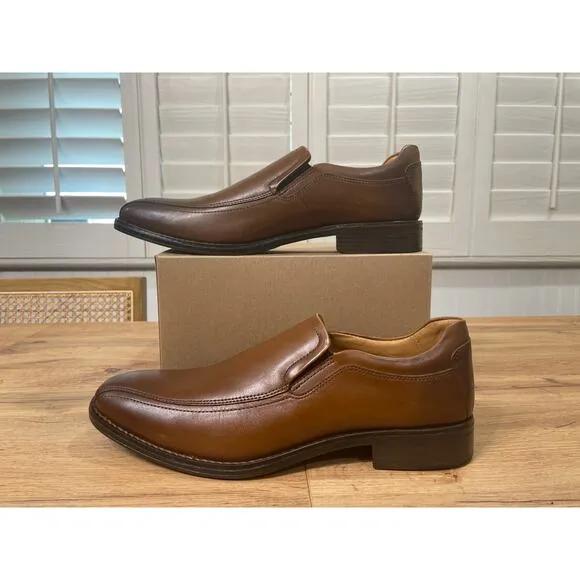 Johnston &amp; Murphy Lewis Venetian Loafers Tan Full Grain Size 9.5 NWOB Dressy