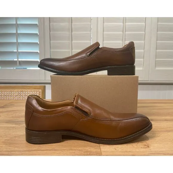 Johnston &amp; Murphy Lewis Venetian Loafers Tan Full Grain Size 9.5 NWOB Dressy