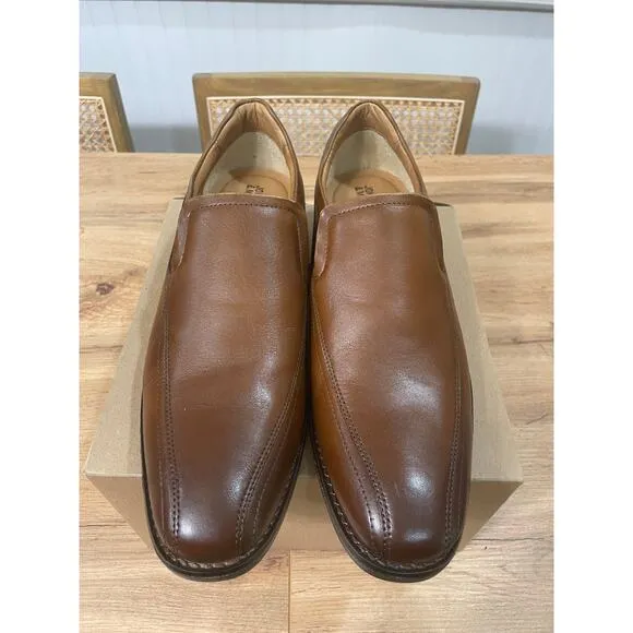 Johnston &amp; Murphy Lewis Venetian Loafers Tan Full Grain Size 9.5 NWOB Dressy