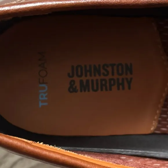 Johnston &amp; Murphy Mens Upton Venetian 20-4810 Brown Tan Full Grain Loafer EUC 10