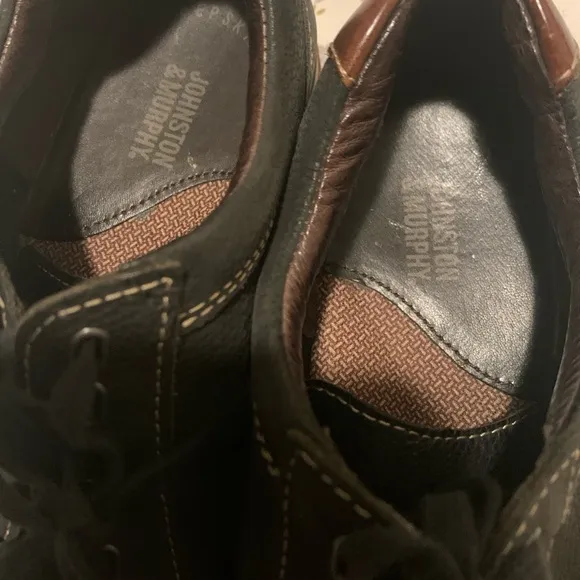 Johnston &amp; Murphy sheepskin Men's Black Sneakers size 8