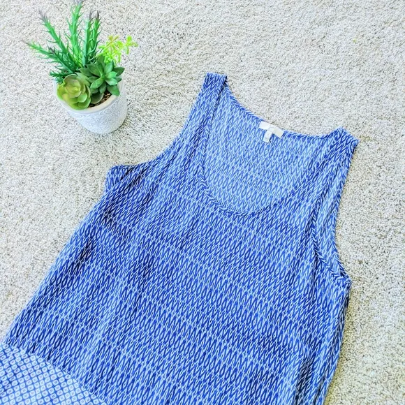 Joie Blue Layered Lace Slip Dress