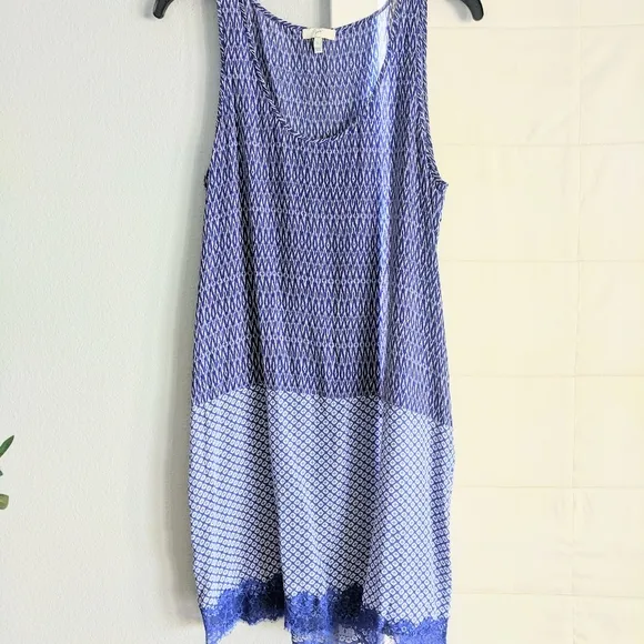Joie Blue Layered Lace Slip Dress