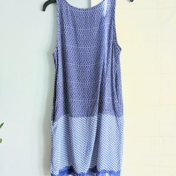 Joie Blue Layered Lace Slip Dress