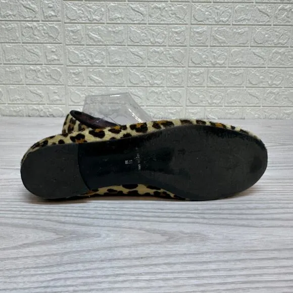 Jon Josef Animal Print Ballet Flats Womens 11 Slip On Loafer Leopard Print Shoes