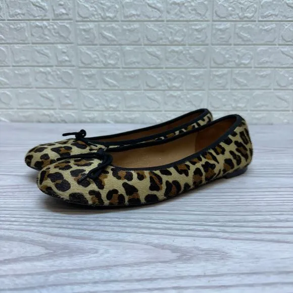 Jon Josef Animal Print Ballet Flats Womens 11 Slip On Loafer Leopard Print Shoes