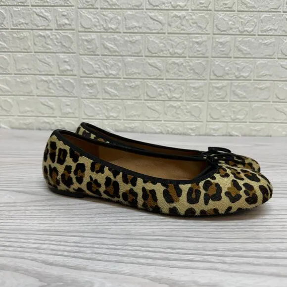 Jon Josef Animal Print Ballet Flats Womens 11 Slip On Loafer Leopard Print Shoes