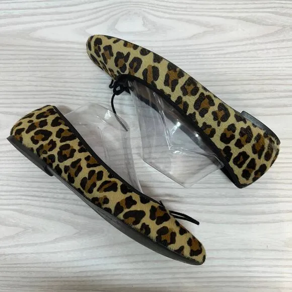 Jon Josef Animal Print Ballet Flats Womens 11 Slip On Loafer Leopard Print Shoes