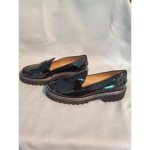 Jon Josef Black Penny Loafers size 10.s68