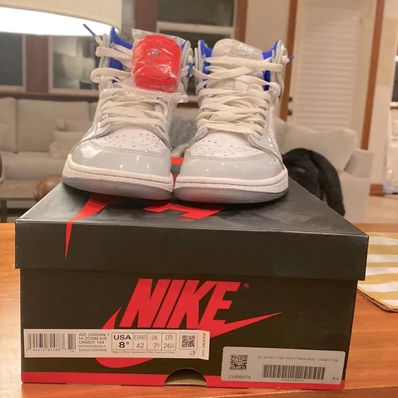 Jordan 1 Retro high, zoom white racer blue