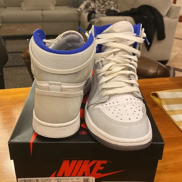 Jordan 1 Retro high, zoom white racer blue