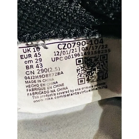 Jordan 1 Retro Low OG Black and Dark Powder Blue Sneakers Sz 11