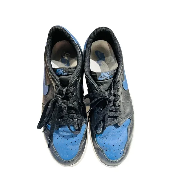 Jordan 1 Retro Low OG Black and Dark Powder Blue Sneakers Sz 11