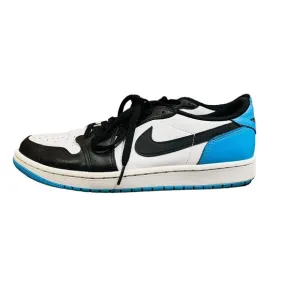 Jordan 1 Retro Low OG Black and Dark Powder Blue Sneakers Sz 11