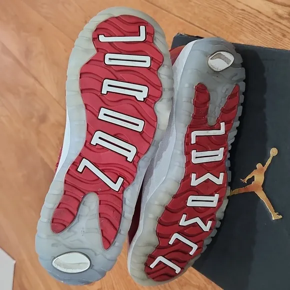 Jordan 11 Retro Red and White Sneakers