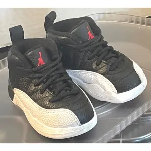 Jordan 12 Retro &quot;Playoffs&quot; Black/Varsity Red-White 850000 006 Toddler Size 5C