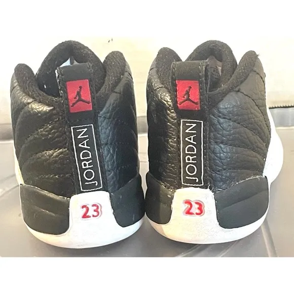 Jordan 12 Retro &quot;Playoffs&quot; Black/Varsity Red-White 850000 006 Toddler Size 5C