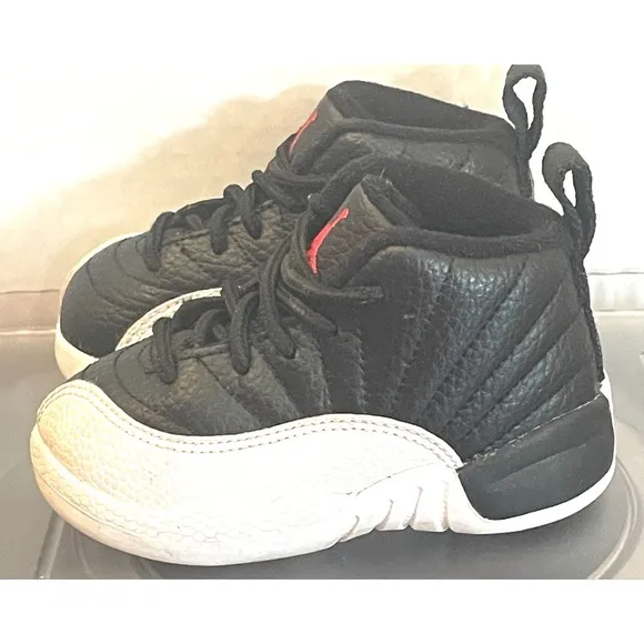Jordan 12 Retro &quot;Playoffs&quot; Black/Varsity Red-White 850000 006 Toddler Size 5C